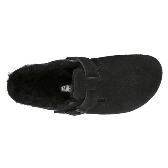 Birkenstock Suede Leather Boston Shearling